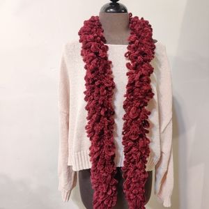 Eleonora Made in Italy Burgundy Scarf